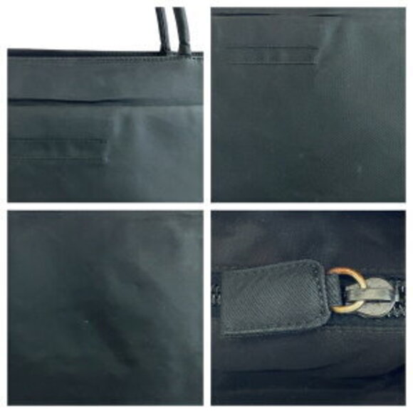 Prada Tessuto triangular logo plate black nylon shoulder bag - Picture 4 of 10